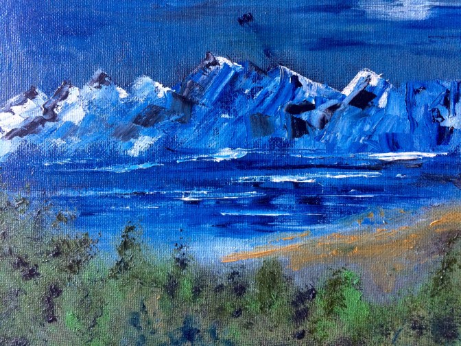 I always see mountains and lakes in my head when I close my eyes.