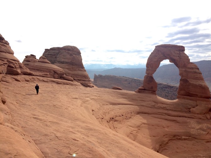 Delicate Arch, picture taken while standing under Frame Arch